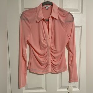 Bar III Sheer Pink Top Size Large, Never worn!